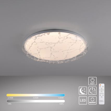 JUST LIGHT. 14008-16 - Dimbare LED-plafondlamp ART PLAFO LED/20W/230V 2700-6500K Ø 38 cm wit + afstandsbediening