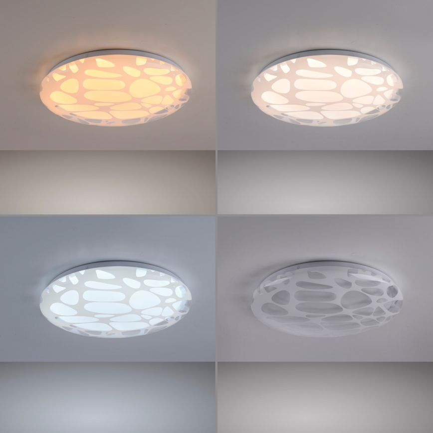 JUST LIGHT. 14009-16 - Plafonnier LED dimmable ART PLAFO LED/20W/230V 2700-6500K Ø 38 cm blanc + télécommande