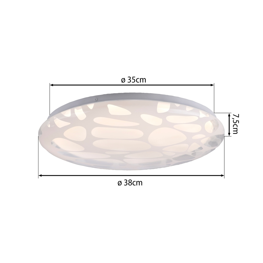 JUST LIGHT. 14009-16 - Plafonnier LED dimmable ART PLAFO LED/20W/230V 2700-6500K Ø 38 cm blanc + télécommande
