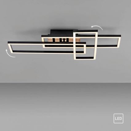 JUST LIGHT. 14051-79 - Plafonnier LED AKUSTIKA LED/20,5W/230V chêne/noir