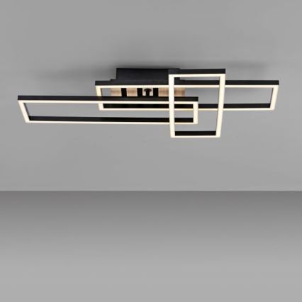 JUST LIGHT. 14051-79 - Plafonnier LED AKUSTIKA LED/20,5W/230V chêne/noir