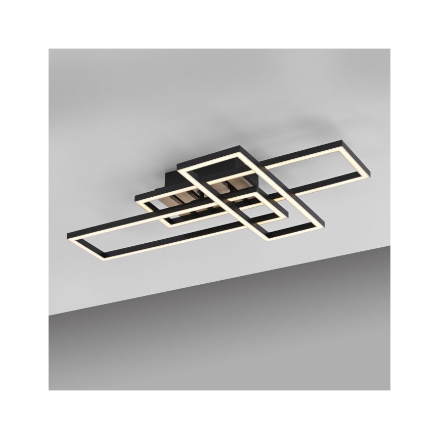 JUST LIGHT. 14051-79 - Plafonnier LED AKUSTIKA LED/20,5W/230V chêne/noir