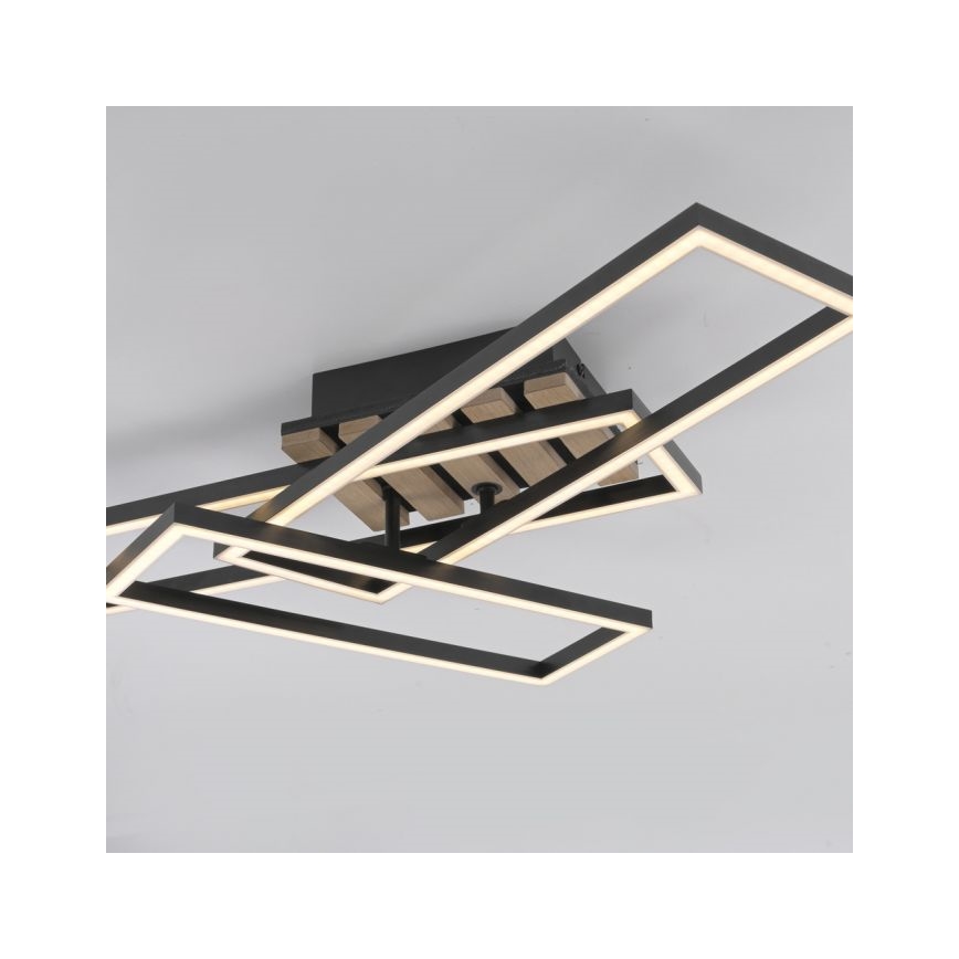 JUST LIGHT. 14051-79 - Plafonnier LED AKUSTIKA LED/20,5W/230V chêne/noir