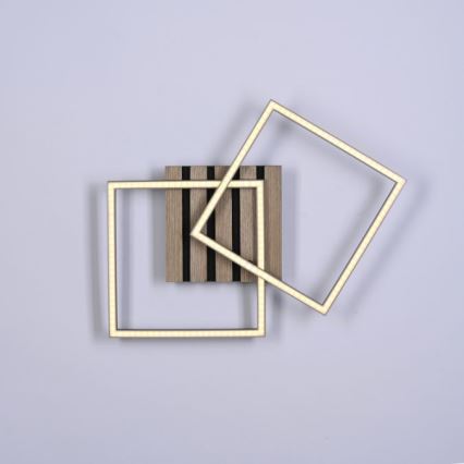 JUST LIGHT. 14053-79 - LED-plafondlamp AKUSTIKA LED/15W/230V eiken/zwart