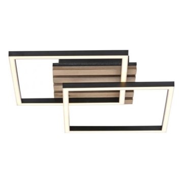 JUST LIGHT. 14053-79 - Plafonnier LED AKUSTIKA LED/15W/230V chêne/noir