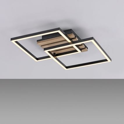JUST LIGHT. 14053-79 - Plafonnier LED AKUSTIKA LED/15W/230V chêne/noir