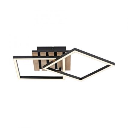 JUST LIGHT. 14053-79 - Plafonnier LED AKUSTIKA LED/15W/230V chêne/noir