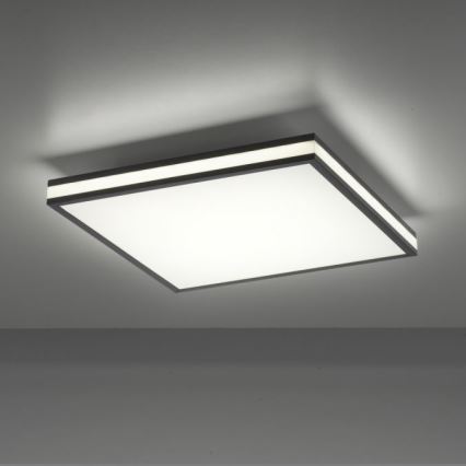 JUST LIGHT. 14110-18 - Plafonier RGBW à intensité variable MARIO BLACK LED/19,5W/230V 2700-5000K + télécommande
