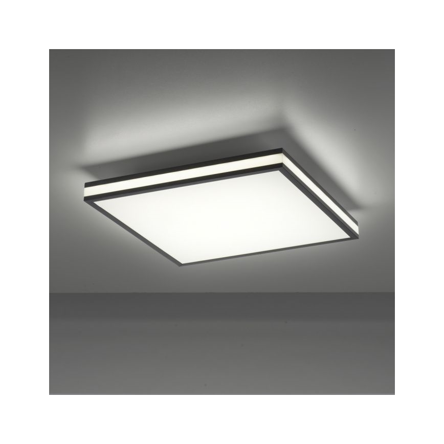 JUST LIGHT. 14110-18 - Plafonier RGBW à intensité variable MARIO BLACK LED/19,5W/230V 2700-5000K + télécommande