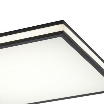 JUST LIGHT. 14110-18 - Plafonier RGBW à intensité variable MARIO BLACK LED/19,5W/230V 2700-5000K + télécommande