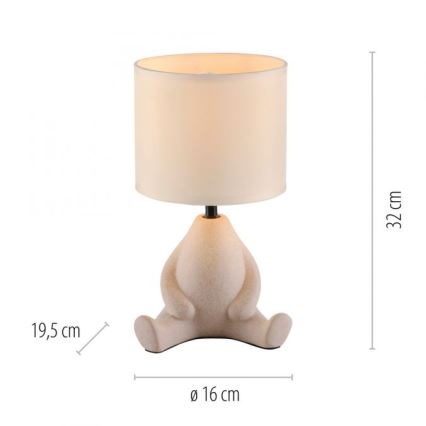 JUST LIGHT. 14190-39 - Tafellamp TED 1xE27/25W/230V, beige