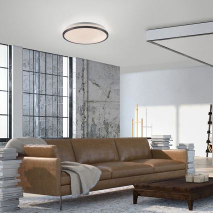 JUST LIGHT. 14293-18 - Dimbare LED Plafondlamp KYLE LED/10W/230V diameter 28 cm zwart