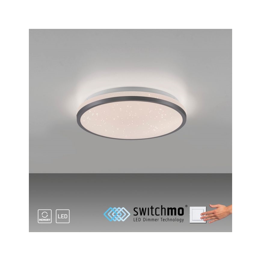 JUST LIGHT. 14293-18 - Dimbare LED Plafondlamp KYLE LED/10W/230V diameter 28 cm zwart