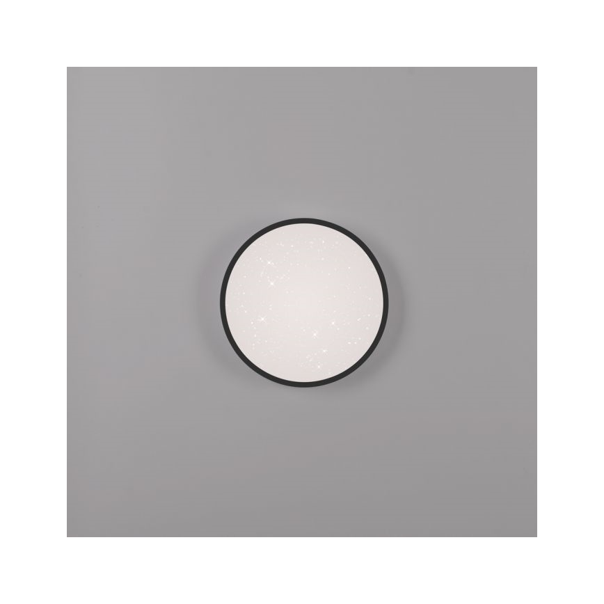 JUST LIGHT. 14293-18 - Dimbare LED Plafondlamp KYLE LED/10W/230V diameter 28 cm zwart