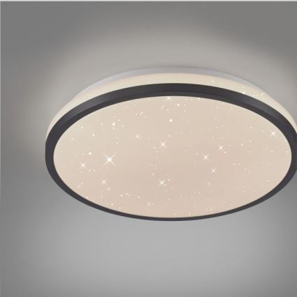 JUST LIGHT. 14293-18 - Dimbare LED Plafondlamp KYLE LED/10W/230V diameter 28 cm zwart