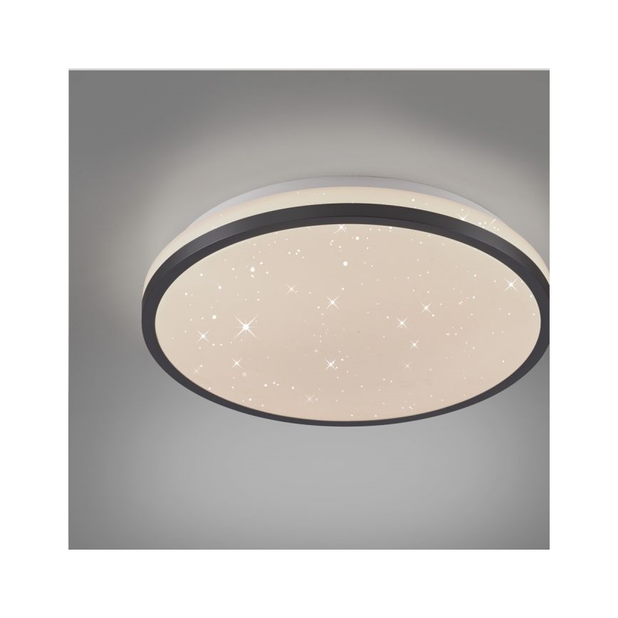 JUST LIGHT. 14293-18 - Dimbare LED Plafondlamp KYLE LED/10W/230V diameter 28 cm zwart