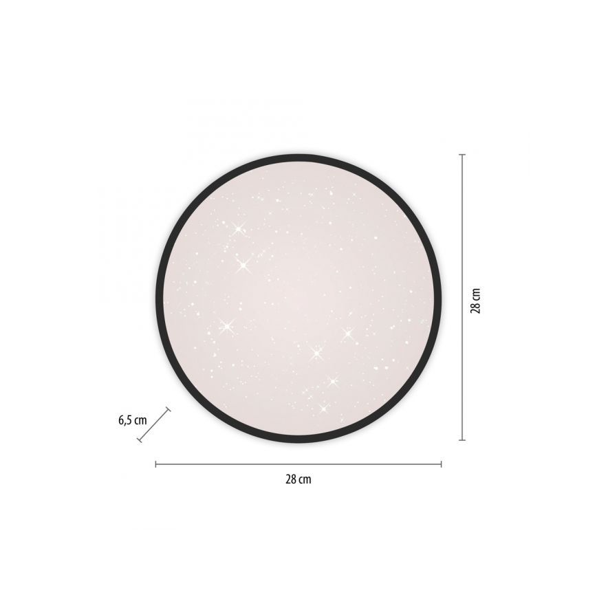 JUST LIGHT. 14293-18 - Dimbare LED Plafondlamp KYLE LED/10W/230V diameter 28 cm zwart