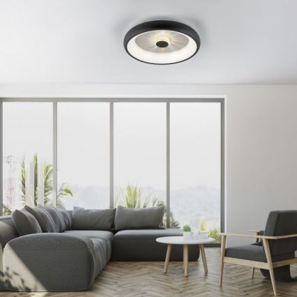 JUST LIGHT. 14384-18 - Dimbare LED Plafondlamp VERTIGO LED/29W/230V 2700-5000K zwart + afstandsbediening