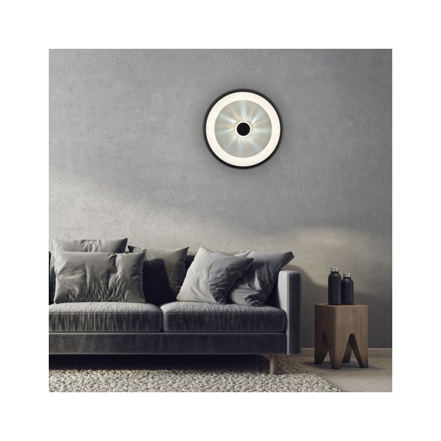 JUST LIGHT. 14384-18 - Dimbare LED Plafondlamp VERTIGO LED/29W/230V 2700-5000K zwart + afstandsbediening