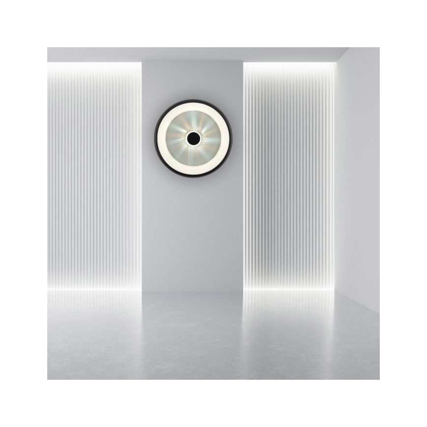 JUST LIGHT. 14384-18 - Dimbare LED Plafondlamp VERTIGO LED/29W/230V 2700-5000K zwart + afstandsbediening