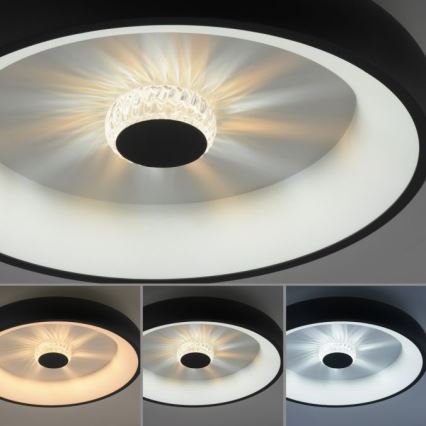 JUST LIGHT. 14384-18 - Dimbare LED Plafondlamp VERTIGO LED/29W/230V 2700-5000K zwart + afstandsbediening