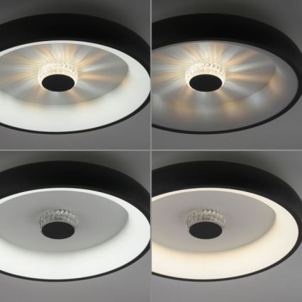 JUST LIGHT. 14384-18 - Dimbare LED Plafondlamp VERTIGO LED/29W/230V 2700-5000K zwart + afstandsbediening