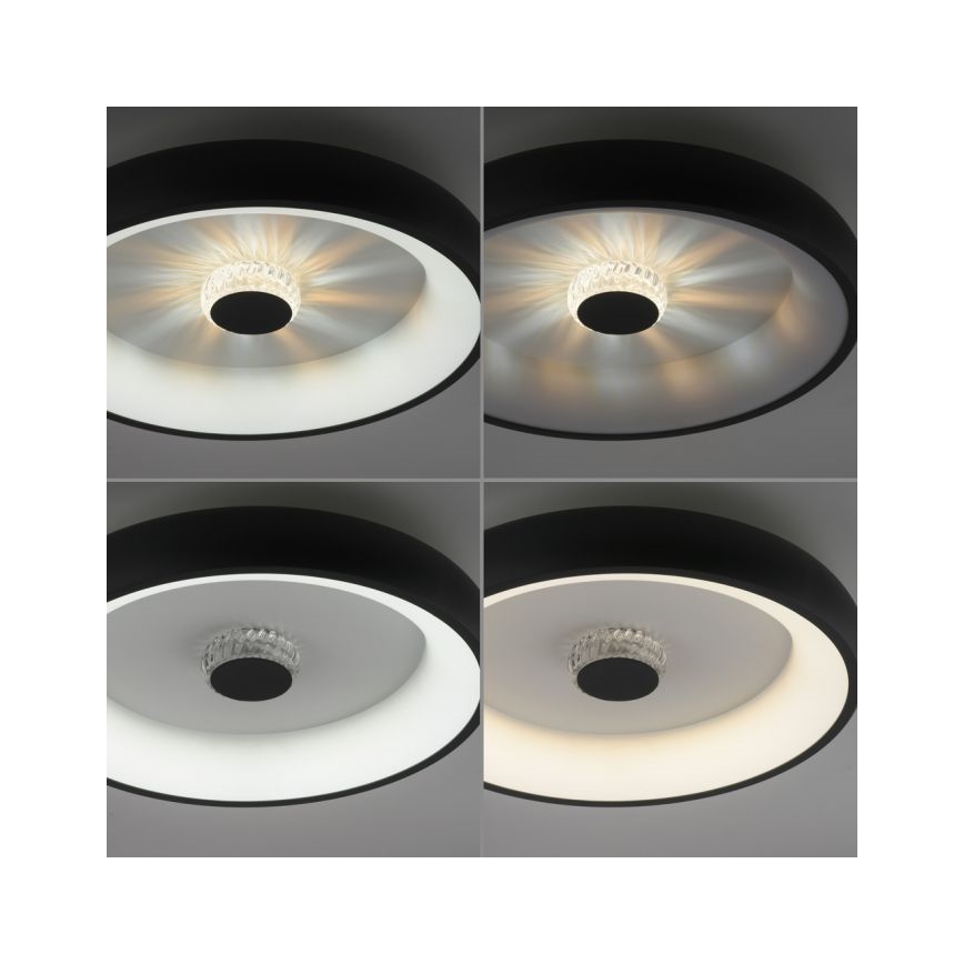 JUST LIGHT. 14384-18 - Dimbare LED Plafondlamp VERTIGO LED/29W/230V 2700-5000K zwart + afstandsbediening