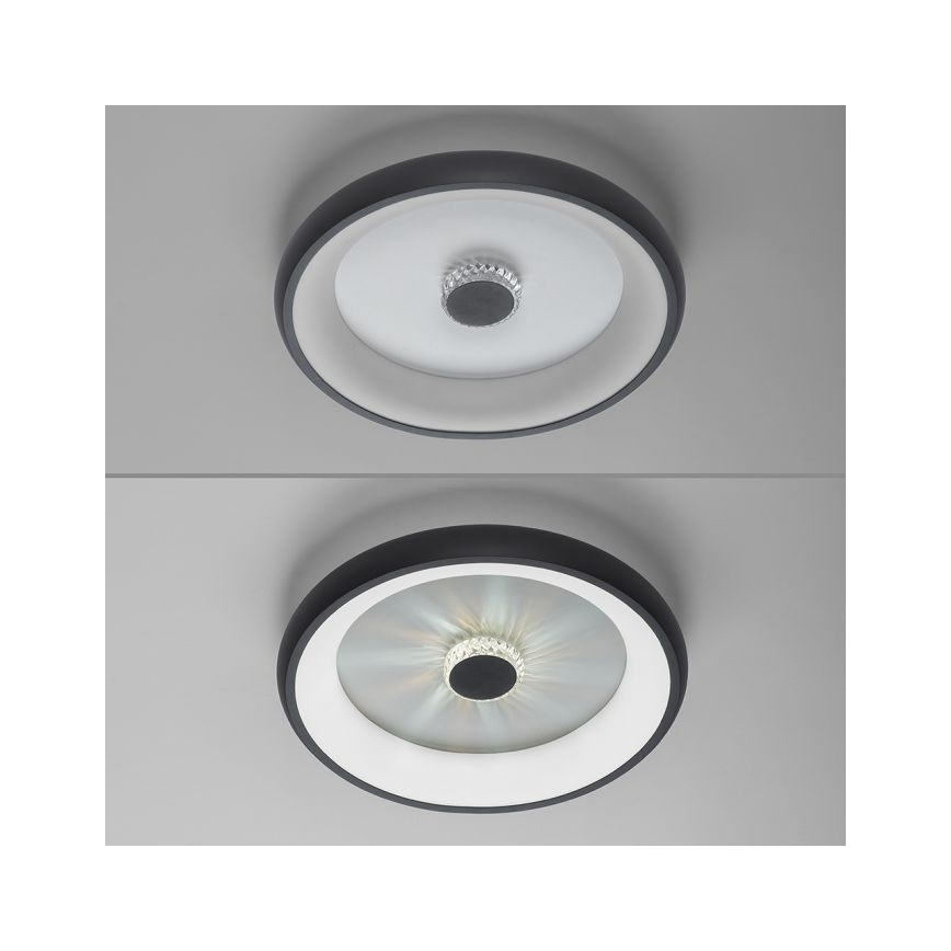 JUST LIGHT. 14384-18 - Dimbare LED Plafondlamp VERTIGO LED/29W/230V 2700-5000K zwart + afstandsbediening