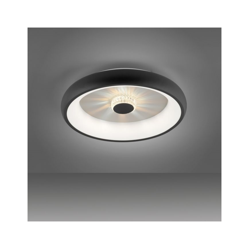 JUST LIGHT. 14384-18 - Dimbare LED Plafondlamp VERTIGO LED/29W/230V 2700-5000K zwart + afstandsbediening