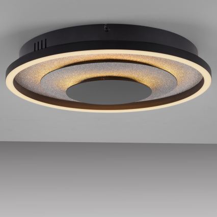 JUST LIGHT. 14409-21 - LED plafondlamp GLITTY LED/22W/230V Ø 40 cm zwart