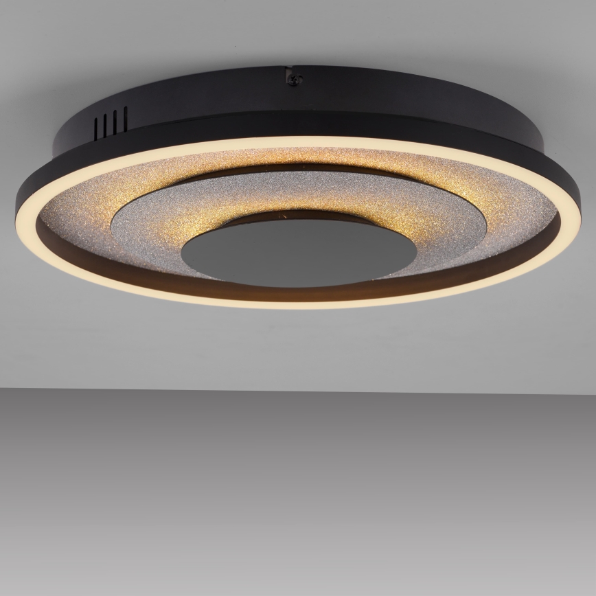 JUST LIGHT. 14409-21 - LED plafondlamp GLITTY LED/22W/230V Ø 40 cm zwart