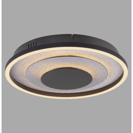 JUST LIGHT. 14409-21 - LED plafondlamp GLITTY LED/22W/230V Ø 40 cm zwart