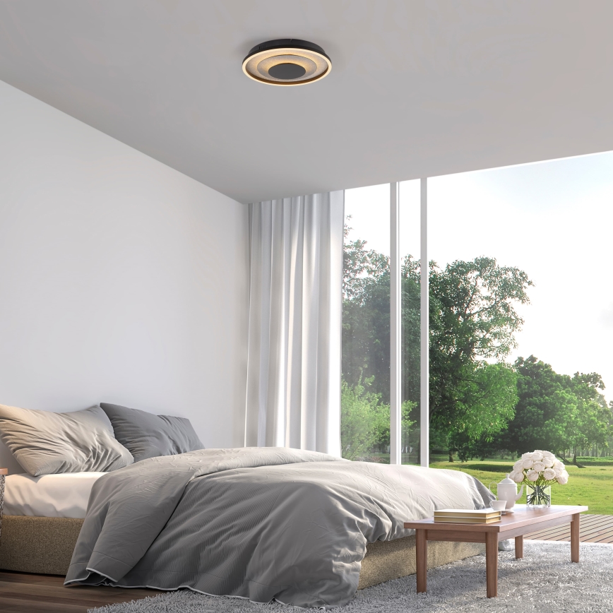 JUST LIGHT. 14409-21 - Plafonnier LED GLITTY LED/22W/230V Ø 40 cm noir