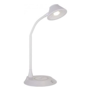 JUST LIGHT. 14414-16 - Dimmbare Flexibele Touch Tafellamp met Draadloos Opladen PUCKI LED/4,5W/230V wit
