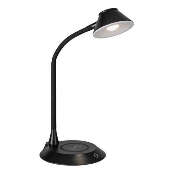 JUST LIGHT. 14414-18 - Dimbare flexibele touch tafellamp met draadloos opladen PUCKI LED/4,5W/230V zwart