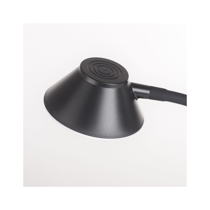 JUST LIGHT. 14414-18 - Dimbare flexibele touch tafellamp met draadloos opladen PUCKI LED/4,5W/230V zwart