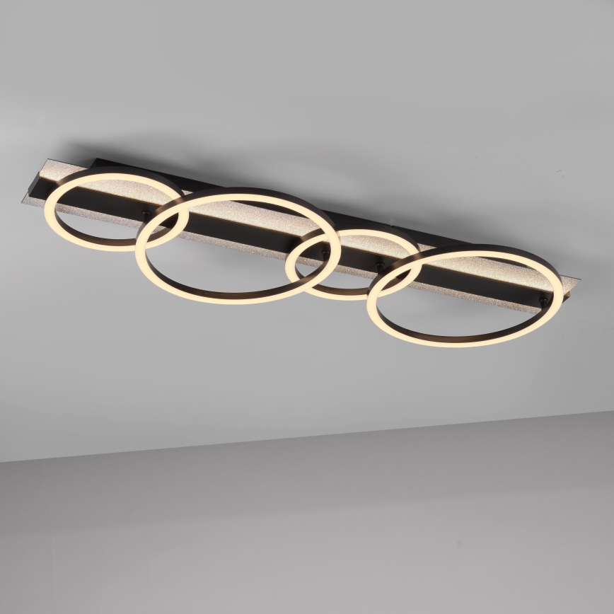 JUST LIGHT. 14426-21 - LED plafondlamp CICHIO LED/37W/230V + LED/9,5W 30x86 cm zwart