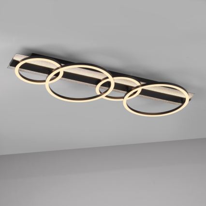 JUST LIGHT. 14426-21 - Plafonnier LED CICHIO LED/37W/230V + LED/9,5W 30x86 cm noir