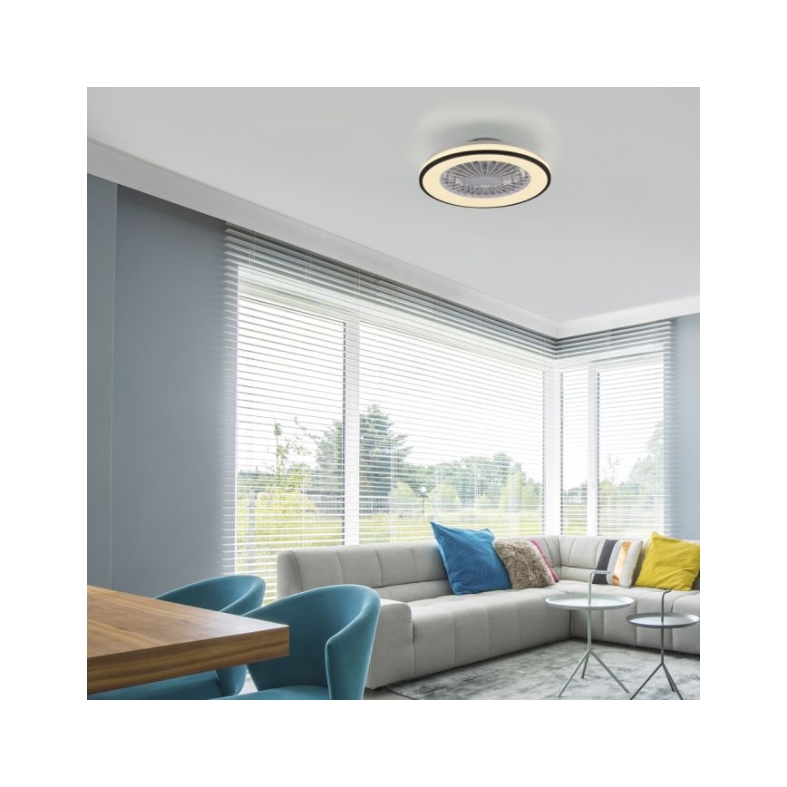JUST LIGHT. 14447-18 - LED RGBW Dimbare plafondventilator met licht LENO LED/44W/230V 3000-6500K Ø 48,6 cm wit + afstandsbediening