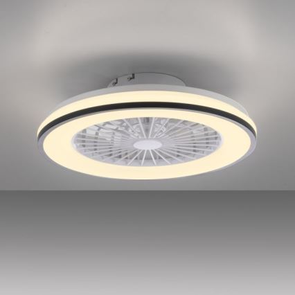 JUST LIGHT. 14447-18 - Ventilateur de plafond LED RGBW dimmable avec éclairage LENO LED/44W/230V 3000-6500K Ø 48,6 cm blanc + télécommande