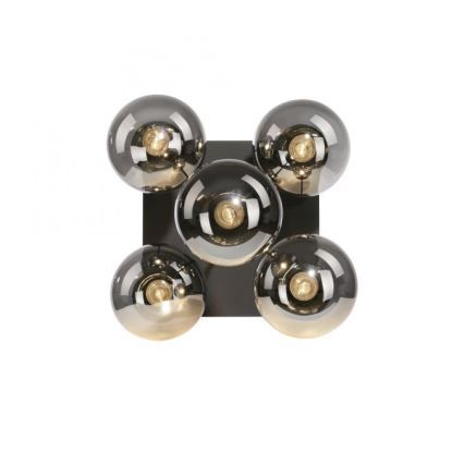 JUST LIGHT. 14602-18 - Hanglamp met vaste pendel WIDOW 5xE14/25W/230V zwart