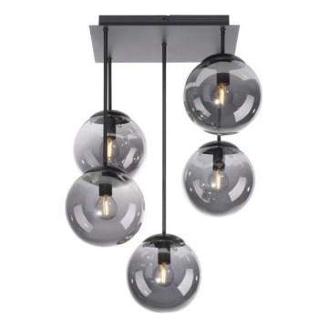 JUST LIGHT. 14602-18 - Suspension-barre WIDOW 5xE14/25W/230V noir