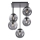 JUST LIGHT. 14602-18 - Suspension-barre WIDOW 5xE14/25W/230V noir