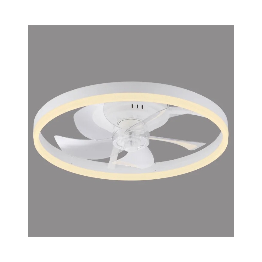 JUST LIGHT. 14624-16 - Ventilateur de plafond LED à intensité réglable avec éclairage RITA LED/22W/230V 3000-6000K Ø 50 cm blanc + télécommande
