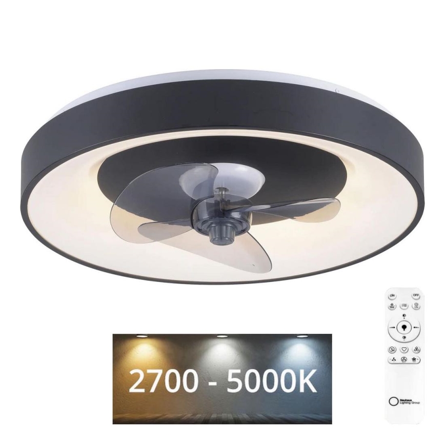 JUST LIGHT. 14644-18 - LED Dimbare plafondlamp met ventilator VENIKA LED/36W/230V diameter 48,6 cm 2700-5000K + afstandsbediening