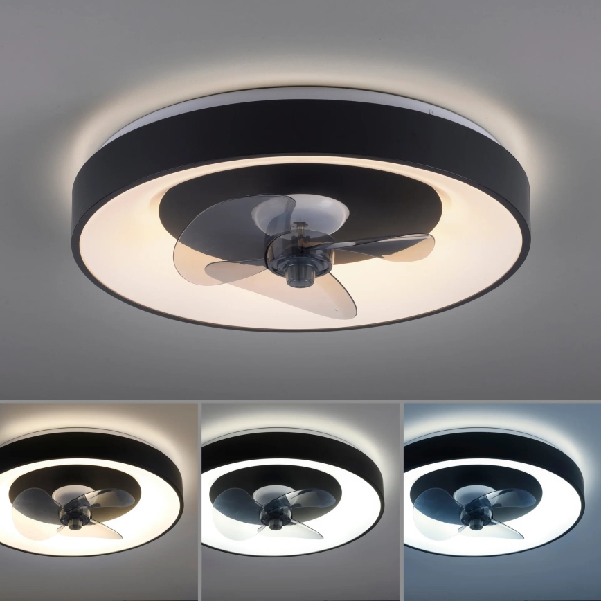 JUST LIGHT. 14644-18 - Plafonnier à intensité variable avec ventilateur VENIKA LED/36W/230V d. 48,6 cm 2700-5000K + Télécommande