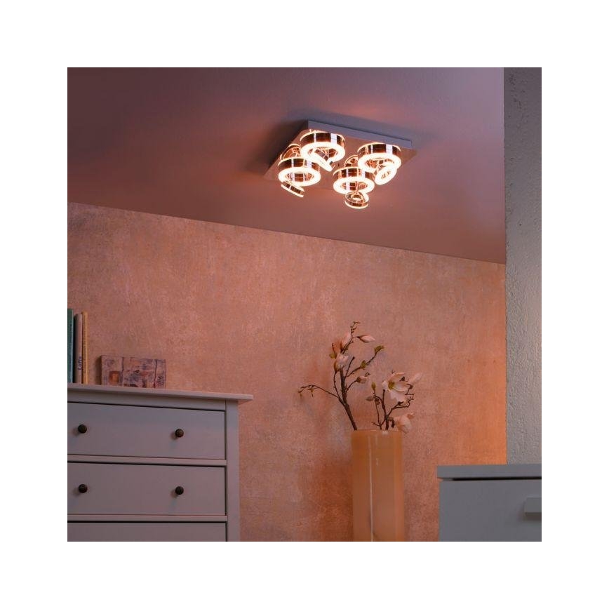 JUST LIGHT. 14662-17 - Spot RGBW à intensité variable TIM LOLASMART 4xLED/5,9/230V 2700-5000K + Télécommande