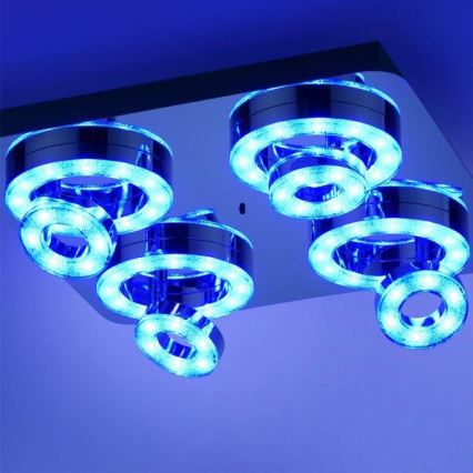 JUST LIGHT. 14662-17 - Spot RGBW à intensité variable TIM LOLASMART 4xLED/5,9/230V 2700-5000K + Télécommande