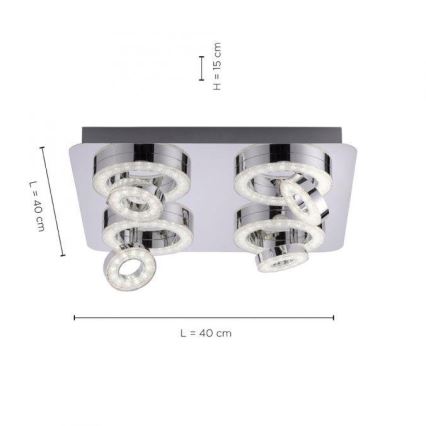 JUST LIGHT. 14662-17 - Spot RGBW à intensité variable TIM LOLASMART 4xLED/5,9/230V 2700-5000K + Télécommande