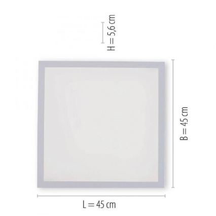 JUST LIGHT. 14681-16 - Panneau RGB en saillie à intensité variable LOLA FLAT LED/28W/230V 2700-5000K + télécommande